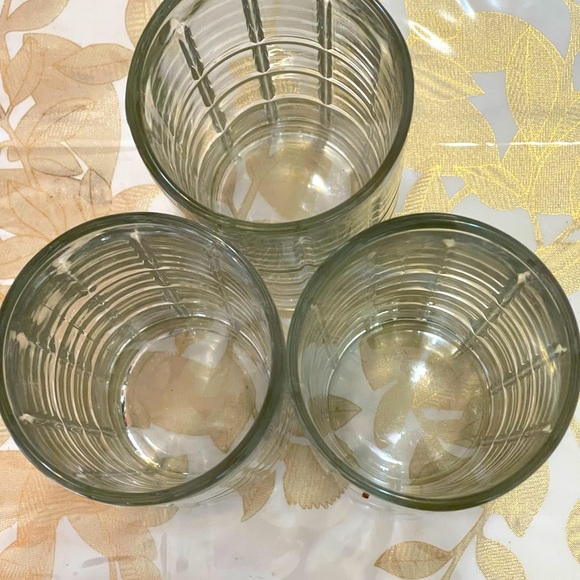 Set Of 3 Vintage Anchor Hocking Tartan Clear Tumblers Glasses 16 oz 6" Tall - Picture 2 of 5
